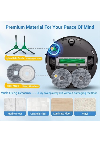 Irobot Roomba Plus 505/405 Combo Süpürme Makinesi Aksesuarları Için 25 Adet Ana Yan Fırça Paspas Filtresi Toz Torbaları (Yurt Dışından) indirimleri