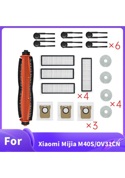 Xiaomi Mijia M40S/OV31CN Vakum Süpürge Aksesuarları Ana Roller Yan Fırça Hepa Filtre Mop Bez Toz Çantaları (Yurt Dışından) indirimleri