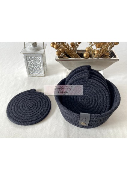 7 Prç Bardak Altlığı Set Tress Supla Jüt Hediyelik modelleri