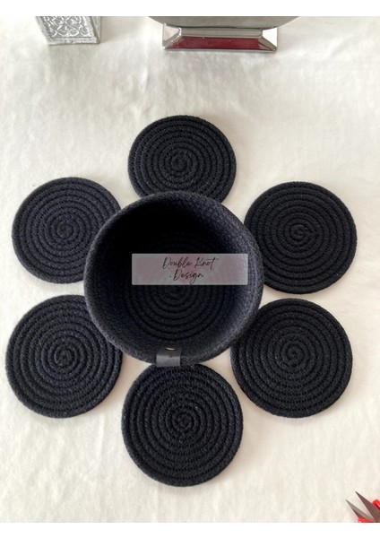 7 Prç Bardak Altlığı Set Tress Supla Jüt Hediyelik