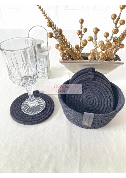 7 Prç Bardak Altlığı Set Tress Supla Jüt Hediyelik