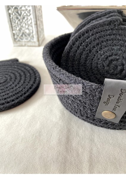 7 Prç Bardak Altlığı Set Tress Supla Jüt Hediyelik