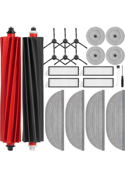 Roborock S8 Maxv Ultra Robot Süpürge Için Yedek Parçalar Ana Fırçalar Mendil Yan Silecekler Yan Fırçalar Filtreler (Yurt Dışından)