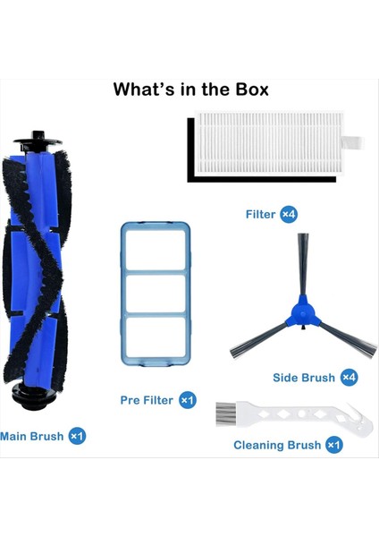 Eufy Robovac 11S 12 15T 15C 25C 30 30C 35C Ince Halı Robotik Vakum Için Yedek Parça Aksesuar Kiti (Yurt Dışından) indirimleri