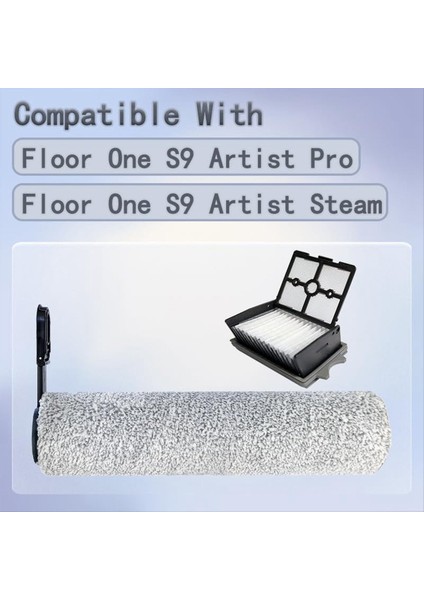 Tineco Floor One S9 Artist Pro/floor One S9 Artist Buharlı Islak Kuru Vakum Parçaları Için Yedek Fırça Rulosu ve Hepa Filtresi (Yurt Dışından) fiyatları