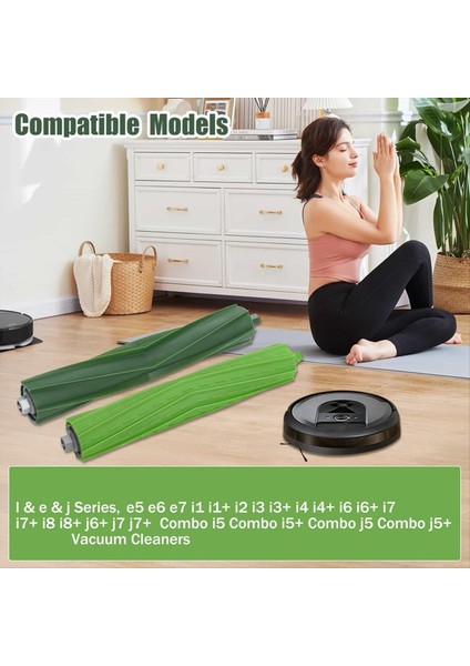 Irobot Roomba Için I E J Serisi I7 I7+ I3 I3+ I4 I6 I6+ I8 I8+ E5 E6 E7 J7 Robot Vakum Temizleyici Kauçuk Silindir Fırçaları Set (Yurt Dışından) modelleri