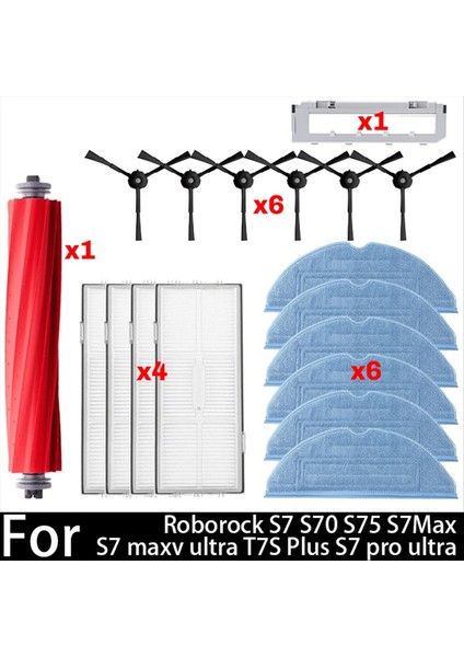 Roborock S7 S70 S7MAX T7S T7S Artı Ana Fırça Hepa Filtre Paspas Pedi Yedek Parça Elektrikli Süpürge Aksesuarları (Yurt Dışından) fırsatları
