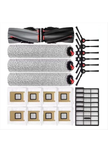 24 Adet Eufy Omni E25/E28 Elektrikli Süpürge Yedek Parça Vakum Ana Fırça Rulo Fırça Yan Fırça Toz Torbası Filtresi (Yurt Dışından) modelleri