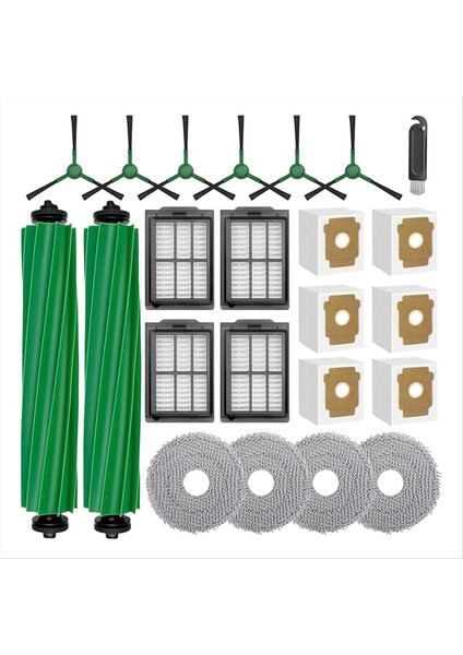 Irobot Roomba Plus 505/405 Combo Süpürme Makinesi Aksesuarları Için 23 Adet Ana Yan Fırça Paspas Filtresi Toz Torbaları (Yurt Dışından)