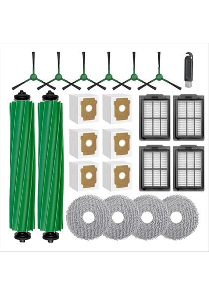 Irobot Roomba Plus 505/405 Combo Süpürme Makinesi Aksesuarları Için 23 Adet Ana Yan Fırça Paspas Filtresi Toz Torbaları (Yurt Dışından) fiyatları