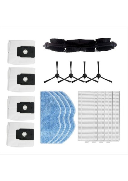 360 S8 / Botslab S8 Plus / Honor Choice R2 / R2S Lite / R2 Plus Süpürme Makinesi Aksesuarları Için 17 Adet (Yurt Dışından) modelleri