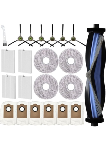 Lefant M3 Robot Süpürge Için 1 Ana Fırça 4 Hepa Filtre 4 Paspas Pedi 6 Toz Torbası 6 Yan Fırça 1 Temizleme Aracı (Yurt Dışından) modelleri