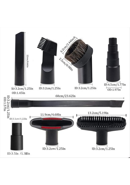Mağaza Vac Aksesuarları Için 8 Adet Ev Temizleme Elektrikli Süpürge Ekleri - 2 1/2in Ila 1 1/4in Vakum Hortumu Adaptörü (Yurt Dışından) fiyatları