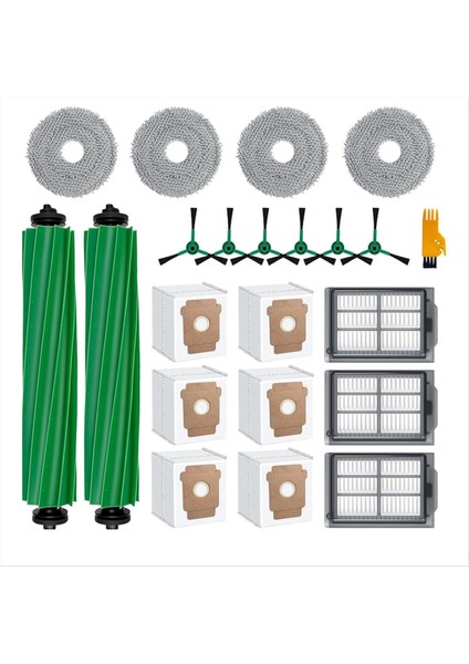 Irobot Roomba Plus 505/405 Combo Süpürme Makinesi Aksesuarları Için 22 Adet Ana Yan Fırça Paspas Filtresi Toz Torbaları (Yurt Dışından) modelleri