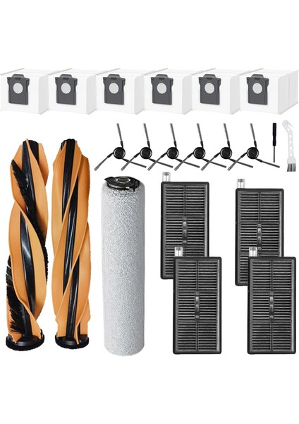 21 Adet Ana Fırça Rulo Paspas Toz Torbaları Yan Fırça Filtresi Dreame Mova Z60 Ultra Robotlu Süpürge Parçaları (Yurt Dışından) modelleri