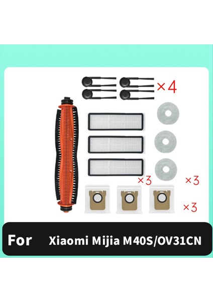 Xiaomi Mijia M40S/OV31CN Vakum Süpürge Aksesuarları Ana Rulo Yan Fırça Hepa Filtre Mop Bez Toz Çantaları (Yurt Dışından) fırsatları
