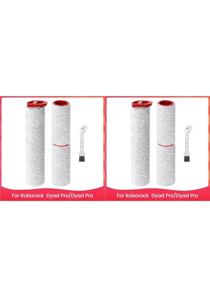 Roborock Dyad Pro/dyad Pro Combo Islak ve Kuru Elektrikli Süpürge Aksesuarları Için 2x Fırça Rulo Yedek Parçaları (Yurt Dışından)