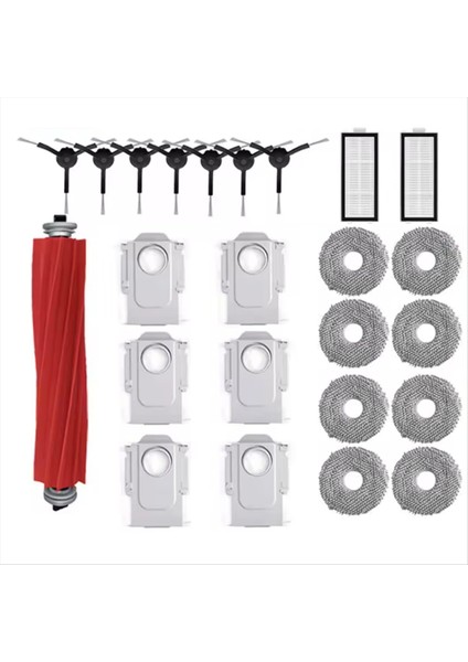 1 Takım Roborock Q Revo Maxv/q Revo S/q Revo Pro Yedek Parçalar Ana Yan Fırça Toz Torbası Hepa Filtre Paspas Bezleri (Yurt Dışından) modelleri