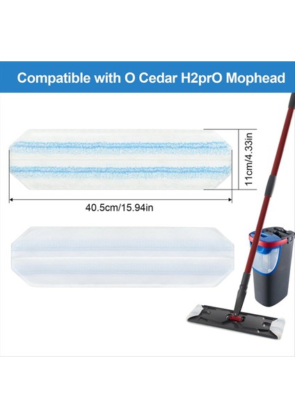 O Cedar H2PRO Düz Paspas Sistemi Için Paspas Pedleri Değiştirmeleri Yıkanabilir ve Yeniden Kullanılabilir Mikrofiber Paspas Yedekleri 8 Adet (Yurt Dışından) modelleri