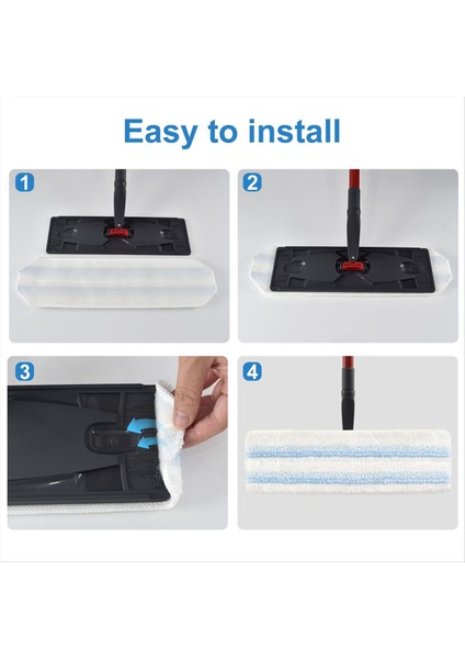 O Cedar H2PRO Düz Paspas Sistemi Için Paspas Pedleri Değiştirmeleri Yıkanabilir ve Yeniden Kullanılabilir Mikrofiber Paspas Yedekleri 8 Adet (Yurt Dışından) indirimleri