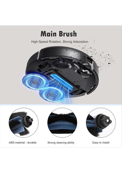 Eufy Omni C20 Robotlu Süpürge Için Aksesuar Kiti Ana Yan Fırça Hepa Filtre Paspas Bezi Toz Torbaları (Yurt Dışından) modelleri