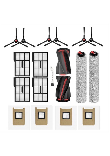 18 Adet Eufy E25 OMNI/E28 Omni Robotlu Süpürge Parçaları Ana Fırça Rulosu Paspaslar Yan Fırçalar Hepa Filtreler Toz Torbaları (Yurt Dışından) fiyatları