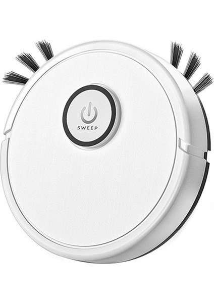 Akıllı Robotlu Süpürge 3 In 1 Süpürme Paspası Otomatik Şarj Güçlü Emiş 6000PA Evcil Hayvan Saçı Için Hardfloor Beyaz (Yurt Dışından)