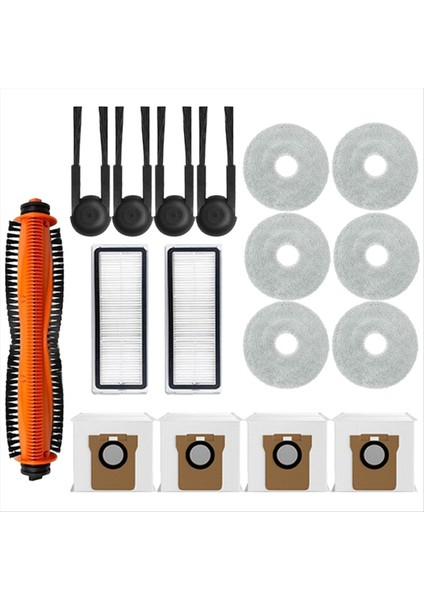 Xiaomi Mijia M40S/OV31CN Robot Vakum Yedek Parça Ana Yan Fırça Hepa Filtre Paspas Bezi Toz Torbası Aksesuarları (Yurt Dışından)
