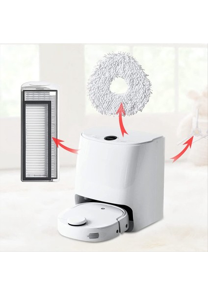 Roborock G20S Sweeper S8 Max Ultra Süpürme Makinesi Yedek Mop Bez Fırçası Yan Filtre Aksesuarları (Yurt Dışından) fırsatları