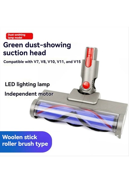 Dyson V7 V8 V10 V11 V15 Vakum Ek Parçaları Için Yeşil Optik LED Işıklı Vakum Doğrudan Tahrikli Kafa Temizleyici Fırçalar (Yurt Dışından) fiyatları