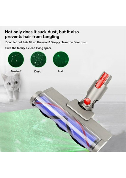 Dyson V7 V8 V10 V11 V15 Vakum Ek Parçaları Için Yeşil Optik LED Işıklı Vakum Doğrudan Tahrikli Kafa Temizleyici Fırçalar (Yurt Dışından) modelleri