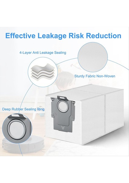 8 Adet Için Uygun Roborock S8 Maxv ULTRA/P10 A7400RR/QREVO Pro/qrevo Plus Süpürgesi Robotlu Süpürge Toz Torbası (Yurt Dışından) fırsatları