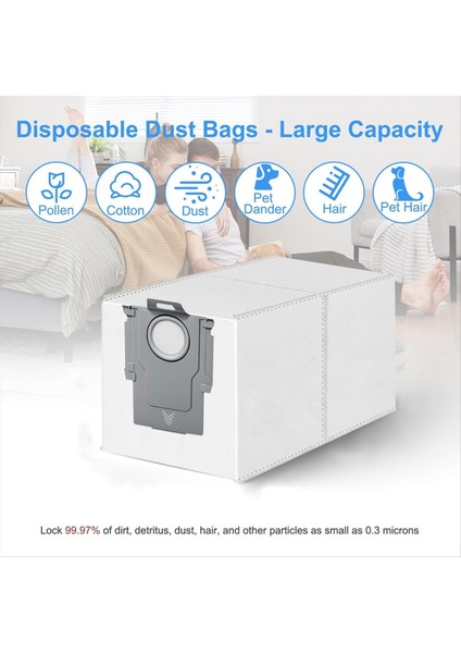 Roborock S8 Maxv ULTRA/P10 A7400RR/QREVO Pro/qrevo Plus Sweeper Robot Vakum Temizleyici Toz Çanta Aksesuarları (Yurt Dışından) fiyatları