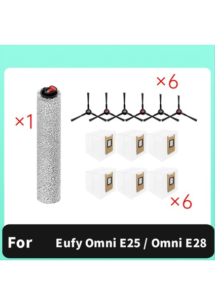 13 Adet Eufy Omni E25 / Omni E28 Elektrikli Süpürge Aksesuarları Rulo Yan Fırça Toz Torbası (Yurt Dışından) modelleri
