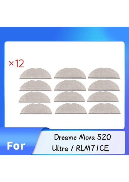 12 Adet Temizleme Bezi Dreame Mova S20 ULTRA/RLM71CE Elektrikli Süpürge Aksesuarları Paspas Pedleri Yedek Yedek (Yurt Dışından) fiyatları