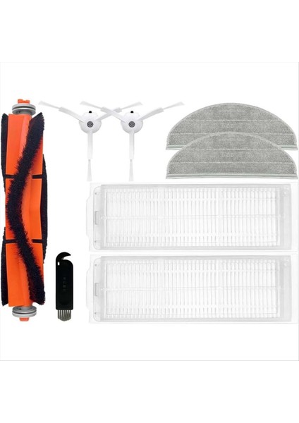 Zaco M1S Robotlu Süpürge Yedek Parça Aksesuarları Ana Yan Fırça Hepa Filtre Paspas Pedi (Yurt Dışından)