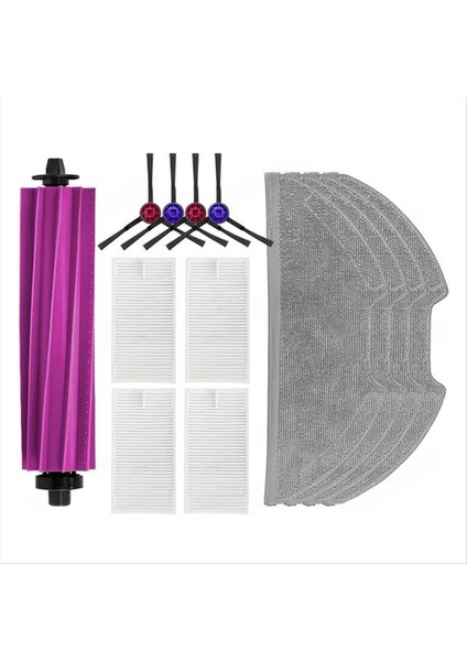 13 Adet Ana Yan Fırça Filtre Paspas Bezi Değiştirme Eureka E20 Plus Robotlu Süpürge Aksesuarları (Yurt Dışından)