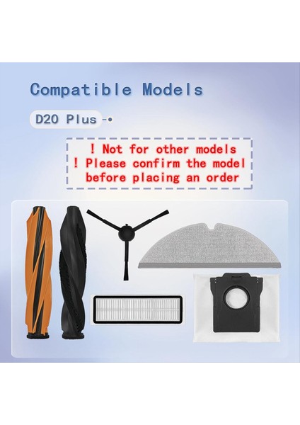 Dreame D20 Plus Robot Vakum Aksesuarları Için 14 Adet Yedek Parçalar Ana Yan Fırçalar Filtreler Paspas Bezleri Toz Torbaları (Yurt Dışından) indirimleri