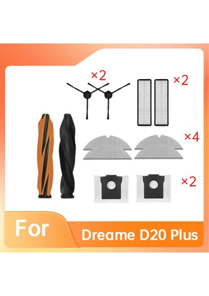 Dreame D20 PRO/D20 Plus Robot Vakum Parçaları Ana Yan Fırçalar Filtre Paspas Bezi Toz Torbası Için Yedek Aksesuarlar Kiti (Yurt Dışından) fiyatları