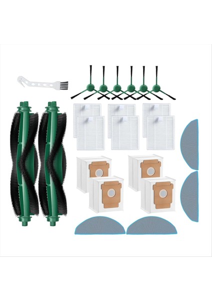 Ana Yan Fırça Filtreleri Paspas Toz Torbaları Irobot Roomba 104 COMBO/105 VAC/105 COMBO/105 COMBO+/Q052 Elektrikli Süpürge Parçaları (Yurt Dışından)