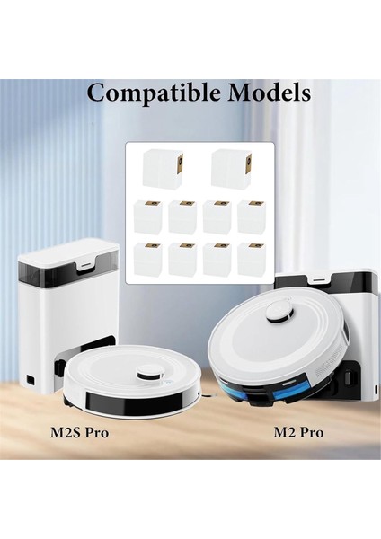 10 Adet Toz Torbaları Yedek Lefant M2 Pro / M2S Pro Robotlu Süpürge Aksesuarları Dokunmamış Çantalar (Yurt Dışından) indirimleri