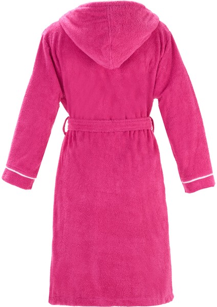 Bornoz | %100 Pamuk-Kapüşonlu-Biyeli-Cepli-Fuşya indirimleri