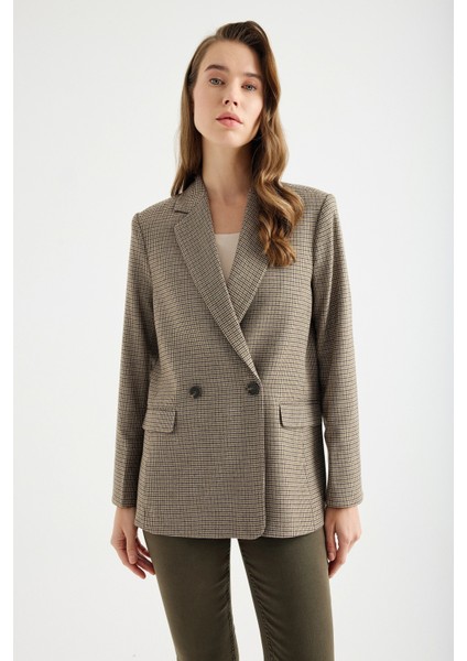 Yünlü Kazayağı Blazer Ceket indirimleri