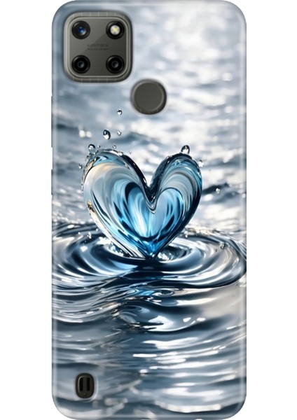 Realme C21Y - Realme C25Y Kılıf Desenli Kapak Renkli Tpu Uv Aşkdamlası