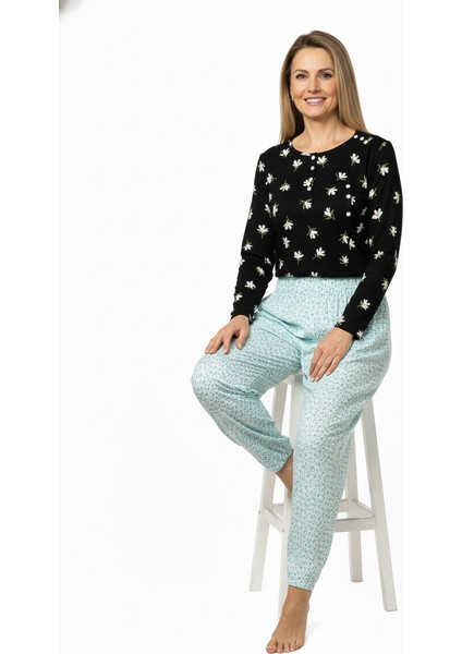 Kadın Kışlık Kadın Anne Içlik Pijama Altı %100 Pamuk Içi Miflonlu Beli Lastikli Rahat fiyatları