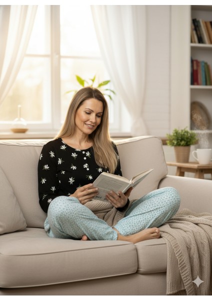 Kadın Kışlık Kadın Anne Içlik Pijama Altı %100 Pamuk Içi Miflonlu Beli Lastikli Rahat fırsatları