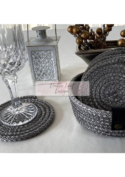 7 Prç Bardak Altlığı Set Tress Supla Jüt Hediyelik