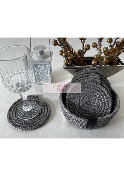 7 Prç Bardak Altlığı Set Tress Supla Jüt Hediyelik modelleri