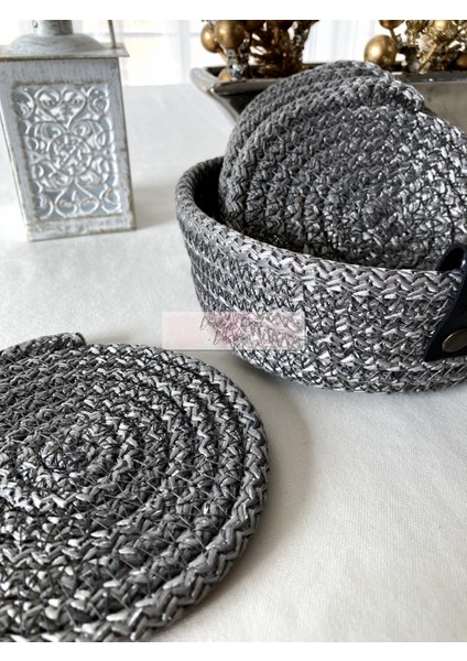 7 Prç Bardak Altlığı Set Tress Supla Jüt Hediyelik indirimleri