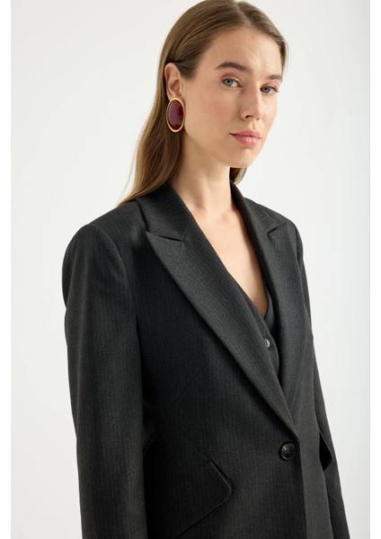 Ince Çizgili Ceket fırsatları